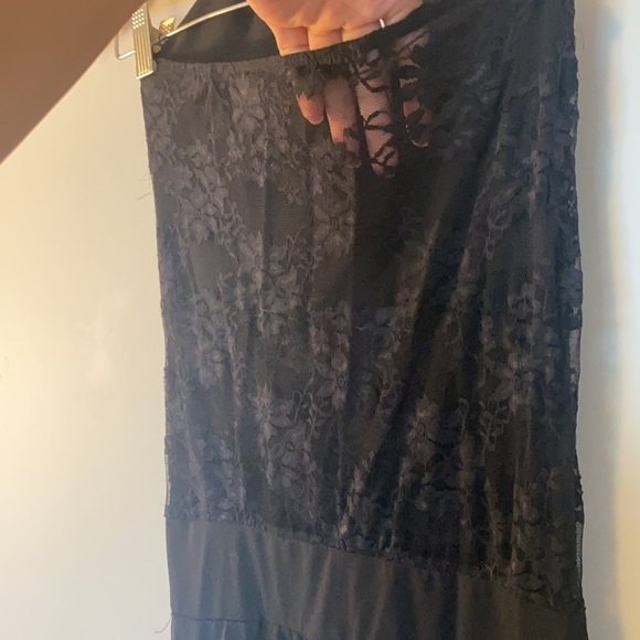 Black halter romper w/mesh. - Picture 3 of 5